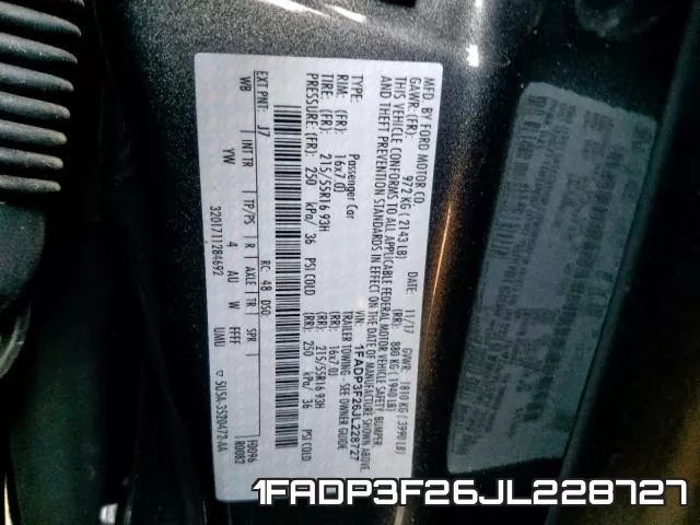 1FADP3F26JL228727 фото 2