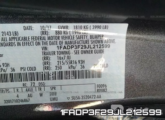 1FADP3F29JL212599 фото 10