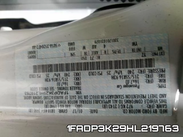1FADP3K29HL219763 фото 2