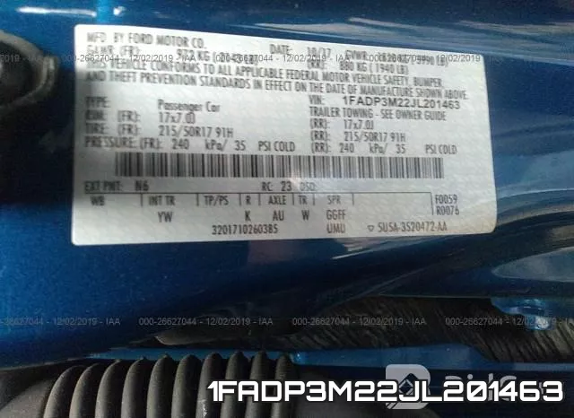 1FADP3M22JL201463 фото 10