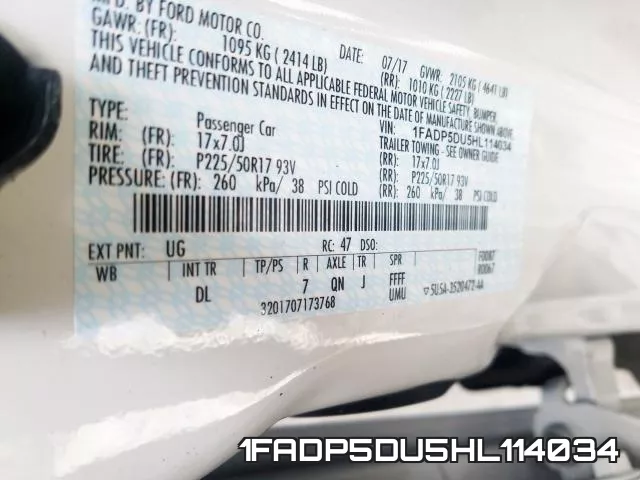 1FADP5DU5HL114034 фото 2