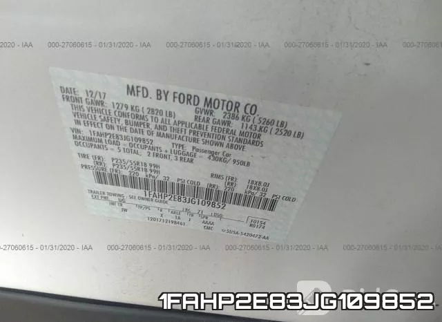 1FAHP2E83JG109852 фото 10