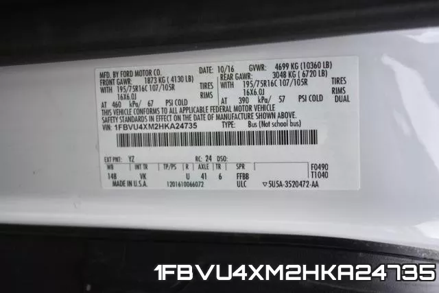 1FBVU4XM2HKA24735 фото 2