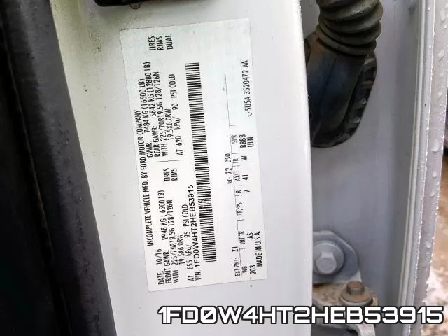 1FD0W4HT2HEB53915 фото 2