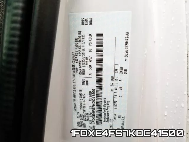 1FDXE4FS7KDC41500 фото 2