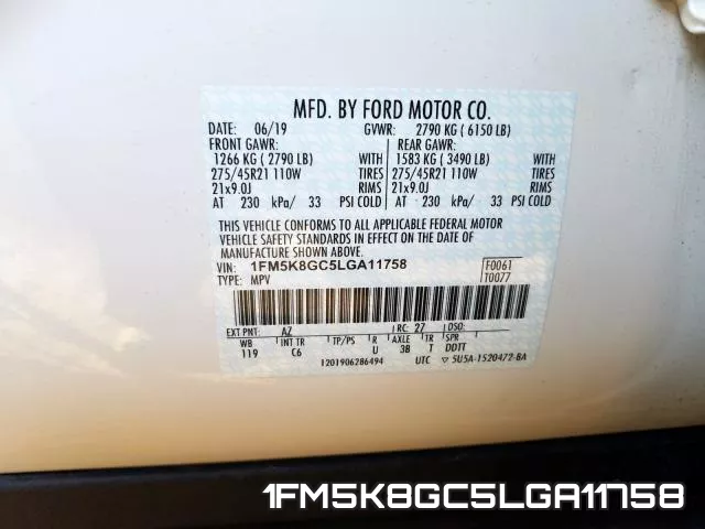 1FM5K8GC5LGA11758 фото 2