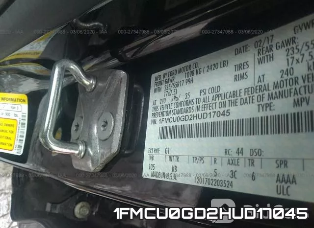 1FMCU0GD2HUD17045 фото 10