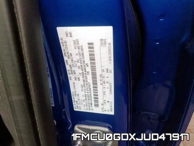 1FMCU0GDXJUD47917 фото 2