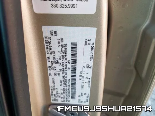 1FMCU9J95HUA21574 фото 2
