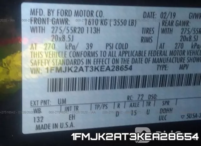 1FMJK2AT3KEA28654 фото 10