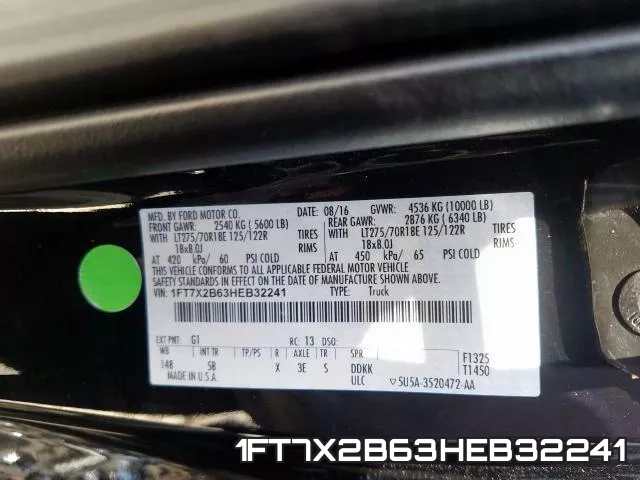 1FT7X2B63HEB32241 фото 2