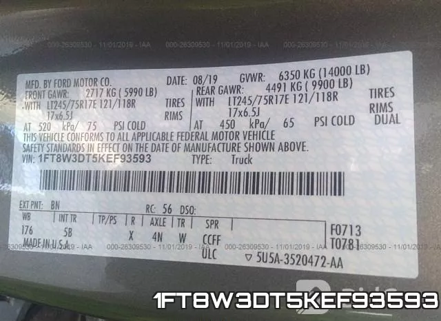 1FT8W3DT5KEF93593 фото 10