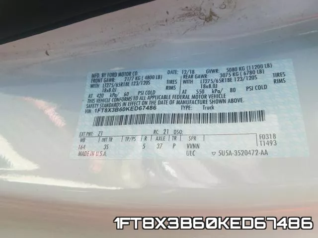 1FT8X3B60KED67486 фото 2