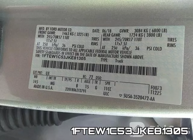 1FTEW1C53JKE81305 фото 10