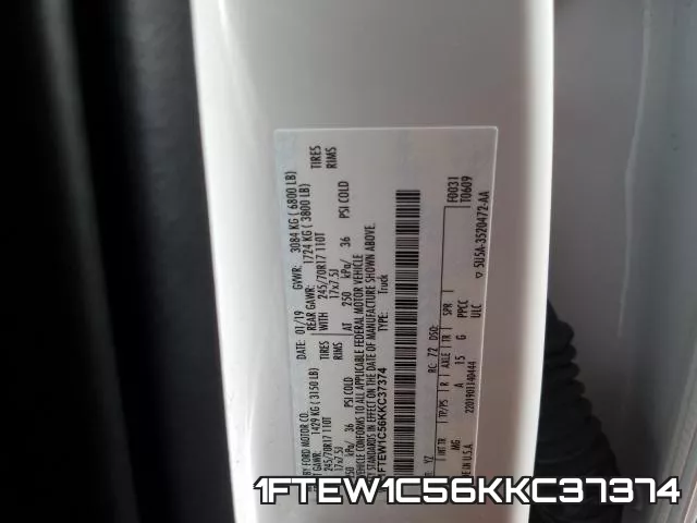 1FTEW1C56KKC37374 фото 2