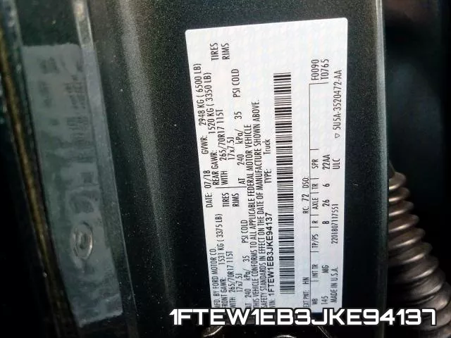 1FTEW1EB3JKE94137 фото 2