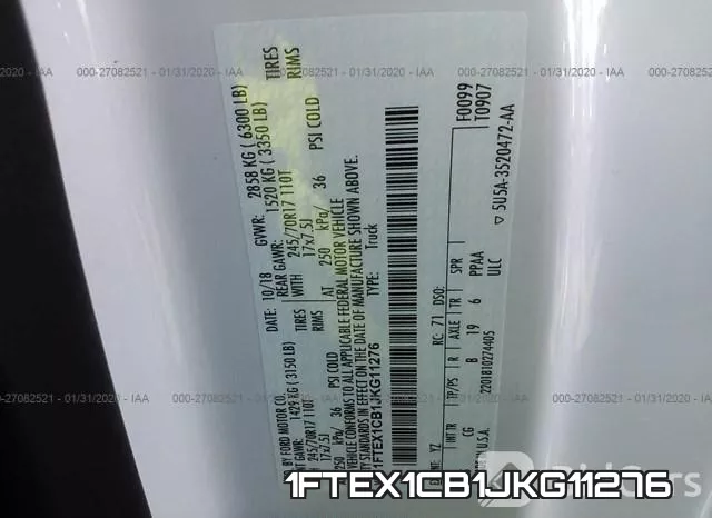 1FTEX1CB1JKG11276 фото 10