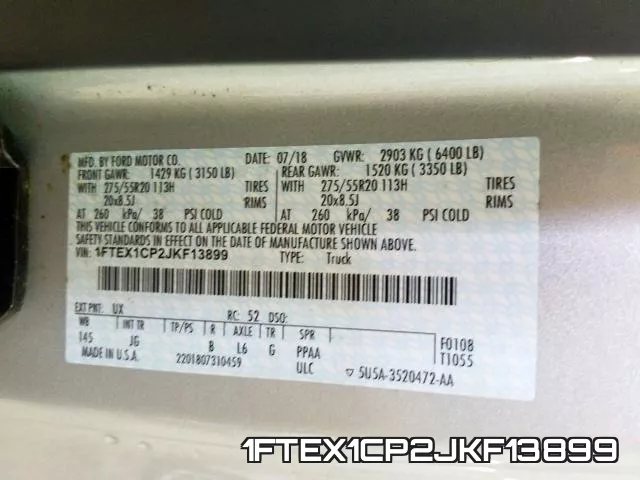 1FTEX1CP2JKF13899 фото 2
