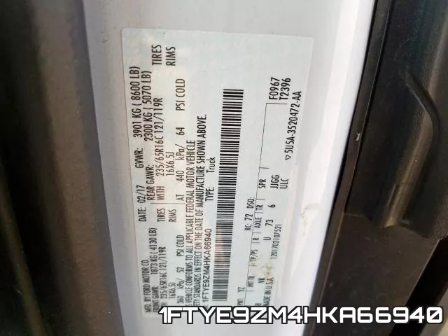 1FTYE9ZM4HKA66940 фото 2