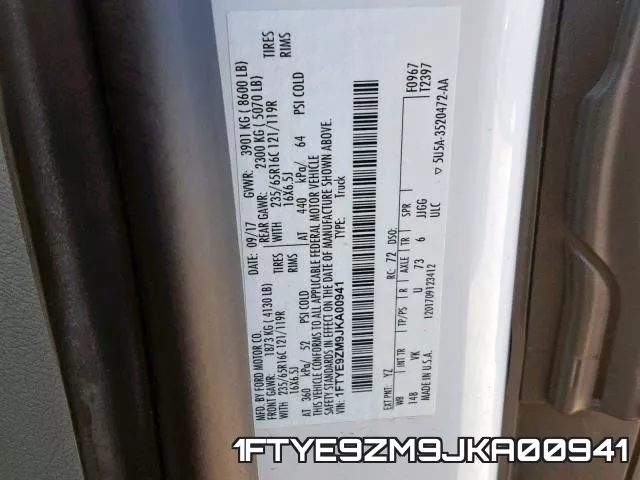 1FTYE9ZM9JKA00941 фото 2