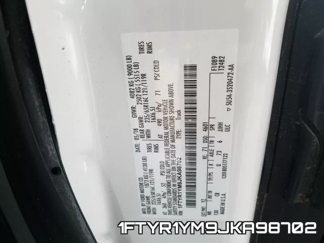 1FTYR1YM9JKA98702 фото 2