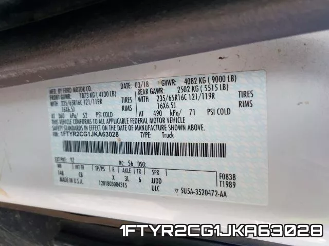1FTYR2CG1JKA63028 фото 2