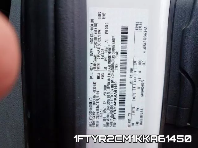 1FTYR2CM1KKA61450 фото 2