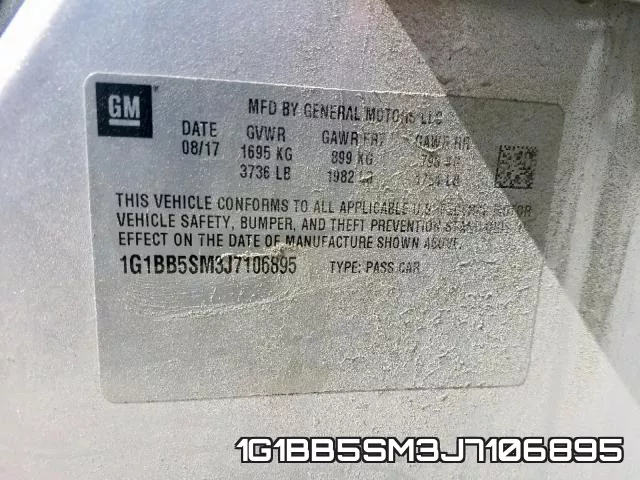 1G1BB5SM3J7106895 фото 2