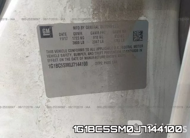 1G1BC5SM0J7144100 фото 10
