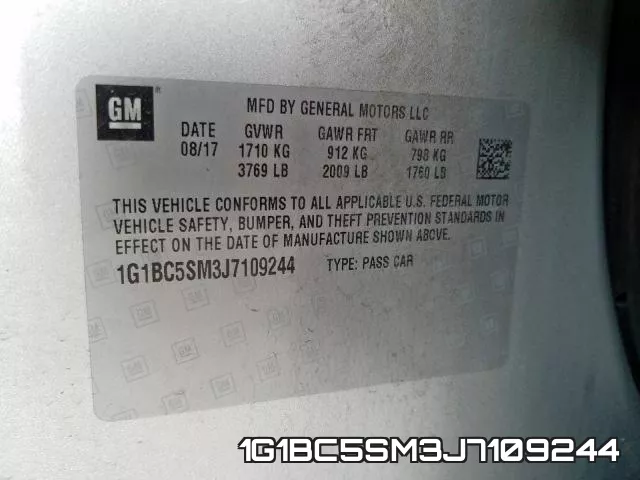 1G1BC5SM3J7109244 фото 2