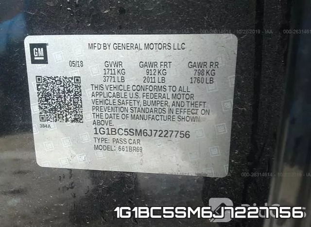1G1BC5SM6J7227756 фото 10
