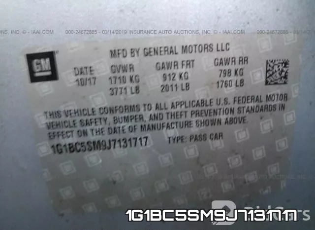 1G1BC5SM9J7131717 фото 10