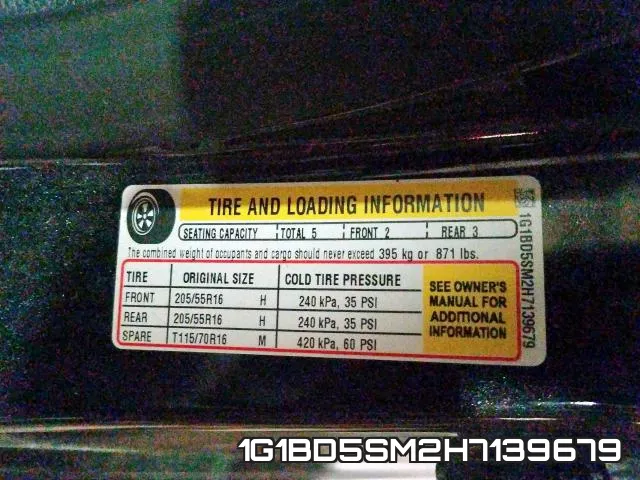 1G1BD5SM2H7139679 фото 2