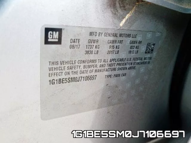1G1BE5SM0J7106697 фото 2