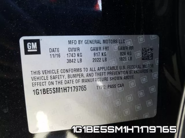 1G1BE5SM1H7179765 фото 2