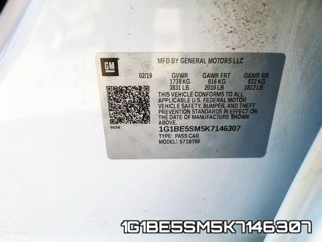 1G1BE5SM5K7146307 фото 2