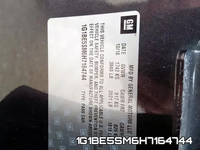 1G1BE5SM6H7164744 фото 2