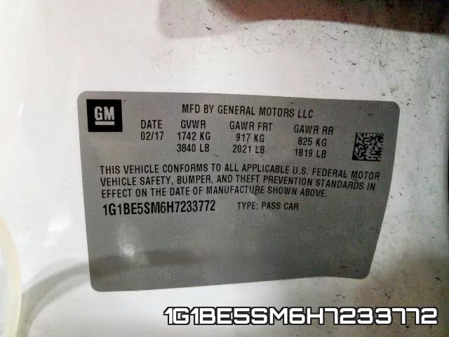 1G1BE5SM6H7233772 фото 2