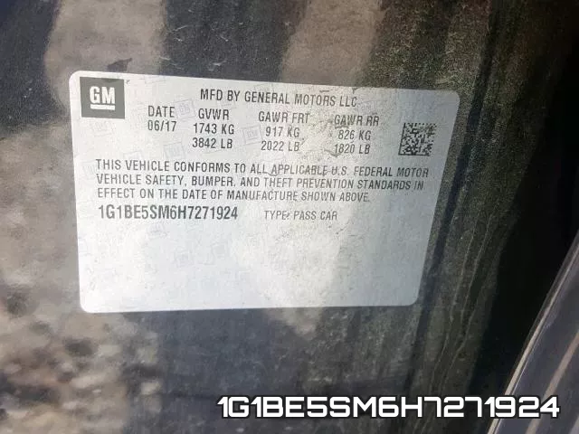 1G1BE5SM6H7271924 фото 2