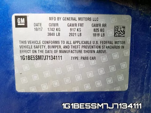 1G1BE5SM7J7134111 фото 2
