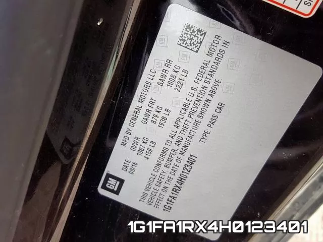 1G1FA1RX4H0123401 фото 2