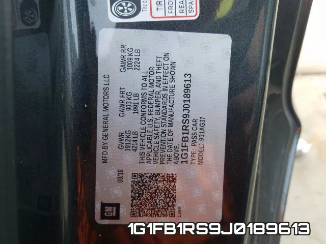 1G1FB1RS9J0189613 фото 2