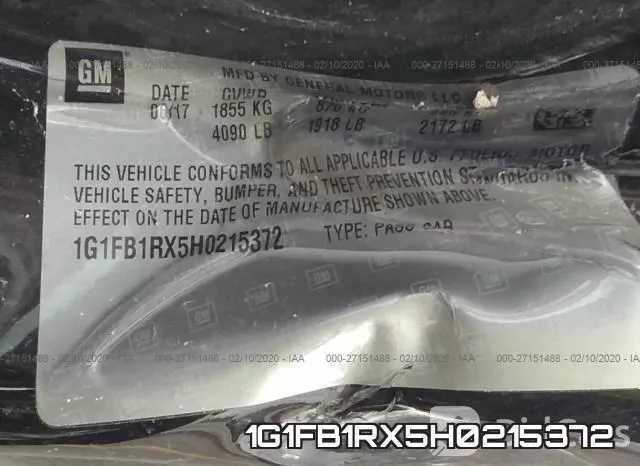1G1FB1RX5H0215372 фото 10
