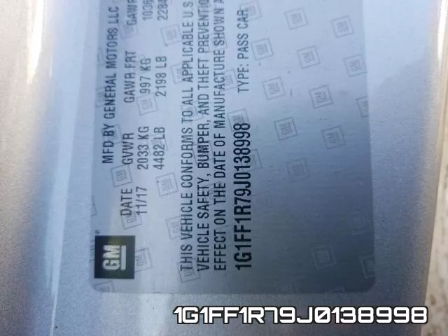 1G1FF1R79J0138998 фото 2