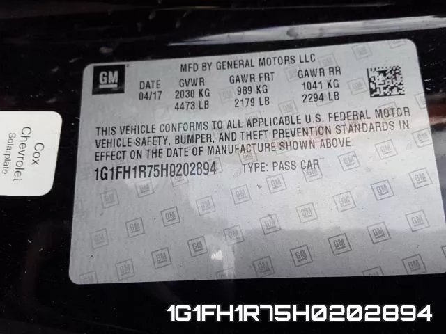 1G1FH1R75H0202894 фото 2