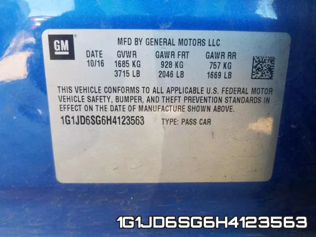 1G1JD6SG6H4123563 фото 2