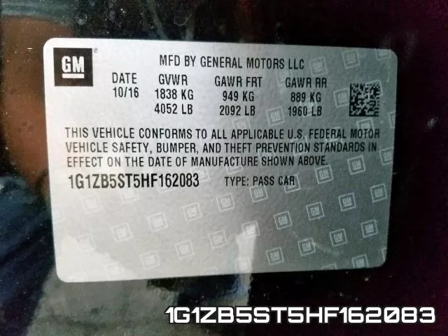 1G1ZB5ST5HF162083 фото 2