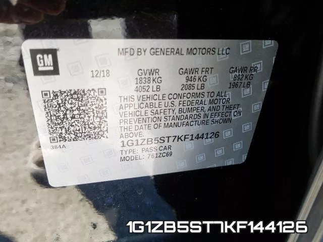 1G1ZB5ST7KF144126 фото 2