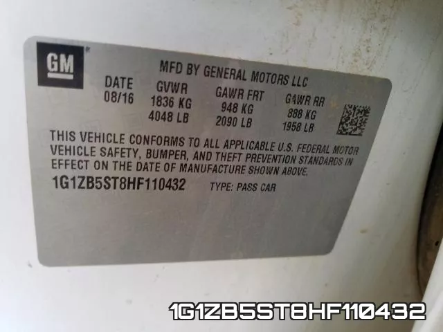 1G1ZB5ST8HF110432 фото 2