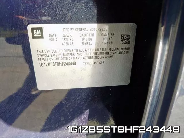 1G1ZB5ST8HF243448 фото 2